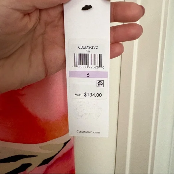 Calvin Klein Floral Watercolor Sheath Dress 6 NWT - Picture 8 of 10